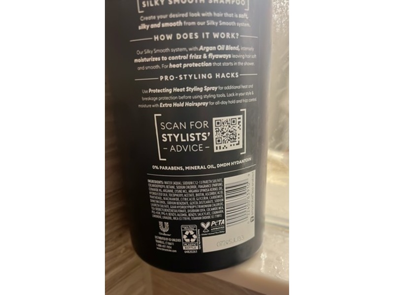 Tresemme Silky Smooth Shampoo, +Argan Oil Blend, 39 fl oz/1.15 L