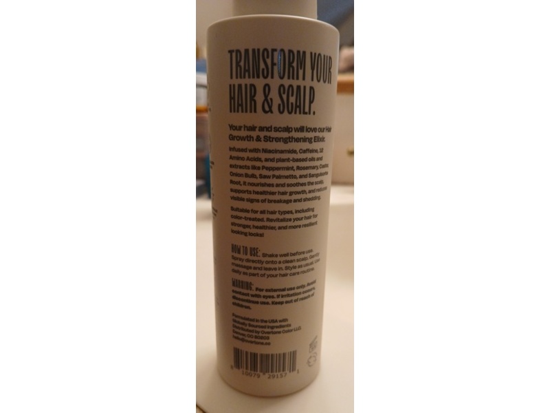 Overtone The Revitalizer Hair Growth & Fortifying Elixer, 4.9 fl oz/144 mL