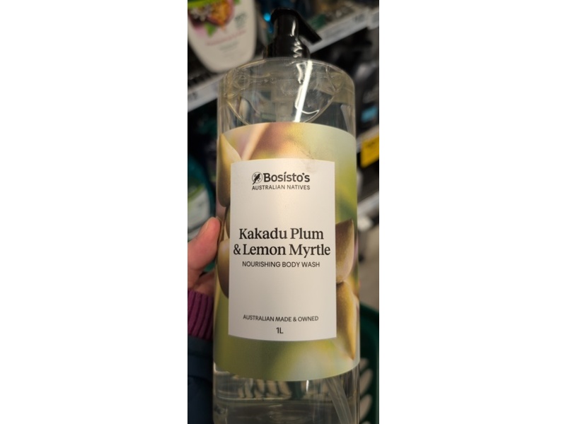 Bosisto's Nourishing Body Wash, Kakadu Plum & Lemon Myrtle, 1 L