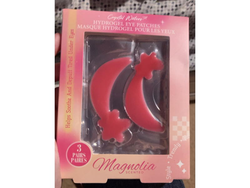 Crystal Waters Hydrogel Eye Patches, Magnolia Scented, 3 Pairs