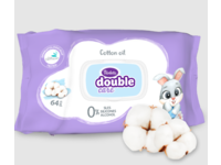 Violeta Double Care Baby Wet Wipes, Cotton Oil, 64 Count - Image 2
