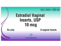 Estradiol Vaginal Inserts 10 mcg, USP 10 MGC, 8 Count, Aurobindo (Rx) - thumbnail 1