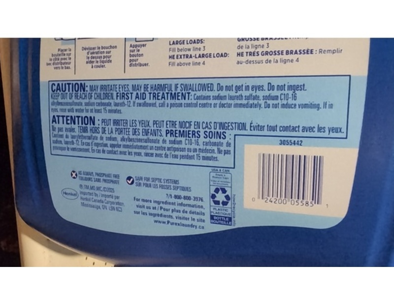 Purex 4 In 1 Benefits Cold Water Ultra Concentrated Detergent, 250 Loads, 7.50 L