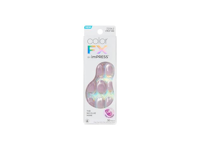 Kiss imPRESS ColorFX Press On Nails, Diamond Drip, 30 Count