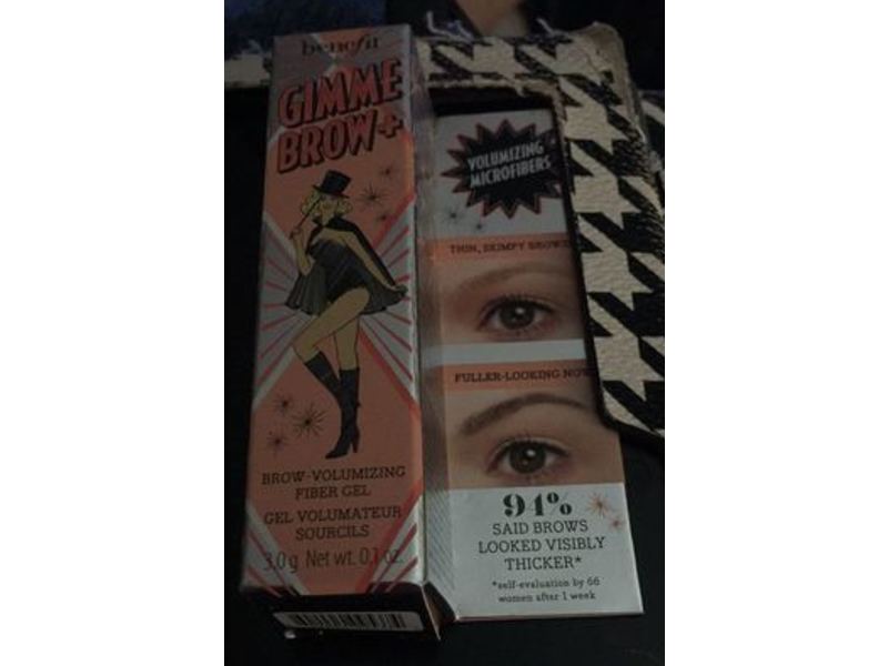 Benefit Gimme Brow+ Brow-Volumizing Fiber Gel, 4.5 Neutral Deep Brown, 0.1 oz/3 g