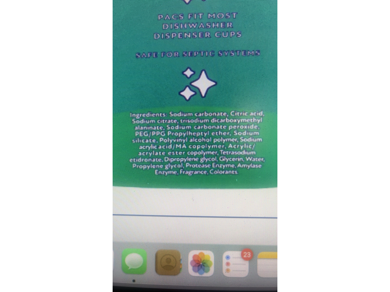 Member's Mark Auto Dishwasher Pacs, Fresh Clean Scent, 59.2 oz/1.68 kg, 105 Count