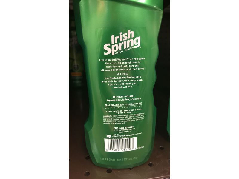 Irish Spring Body Wash, Aloe, 18 fl oz / 532 mL
