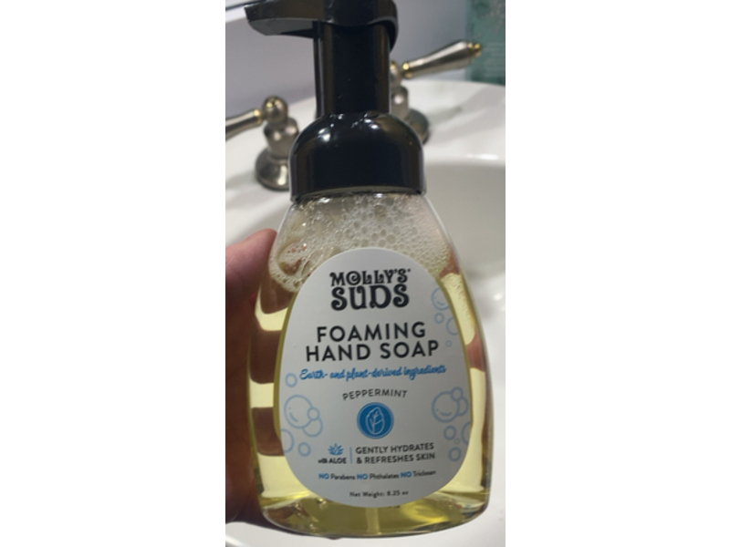 Molly's Suds Foaming Hand Soap, Peppermint, 8.25 oz, Pack Of 3