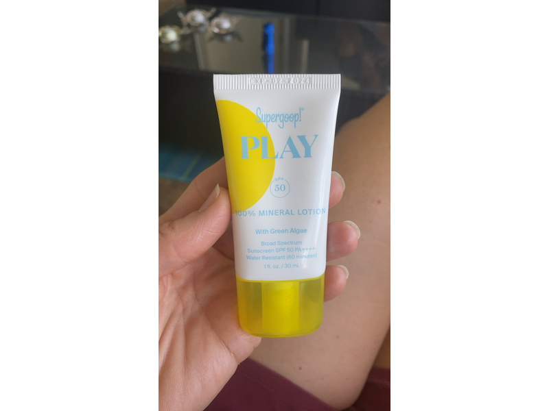 Supergoop! PLAY 100% Mineral Lotion - 1 fl oz - Broad Spectrum SPF 50 Sunscreen for Face & Body