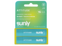Attitude Sunly Lip Balm, Unscented SPF 15, 0.14 oz/4.25 oz, Pack Of 2 - thumbnail 1