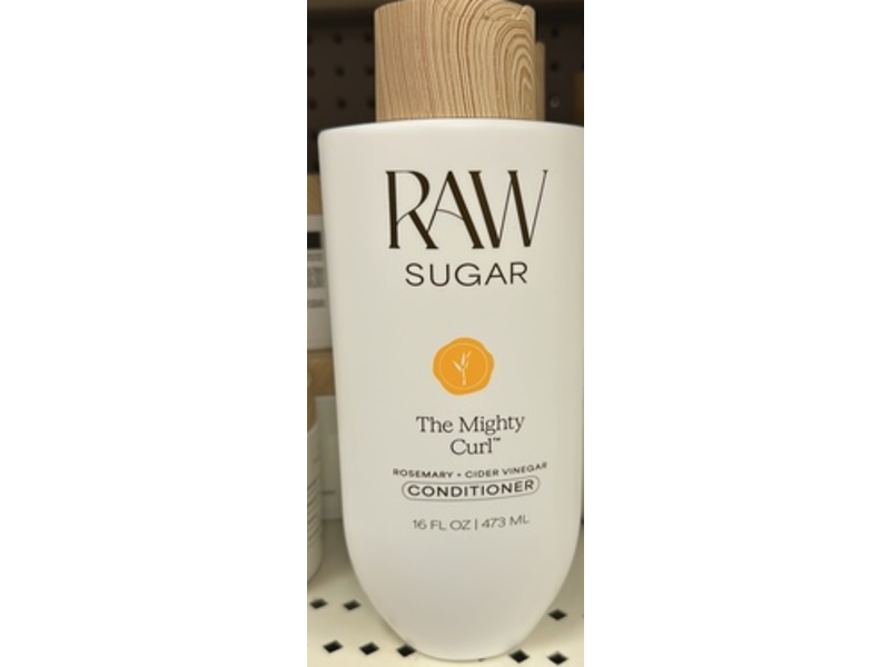 Raw Sugar The Mighty Curl Conditioner, Rosemary + Cider Vinegar, 16 fl oz/473 mL