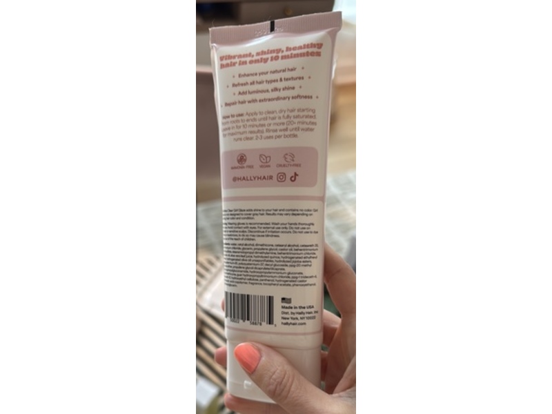 Hally Girl Glaze Repair Hair Mask, Colorless Clear, 3.4 fl oz/100 mL