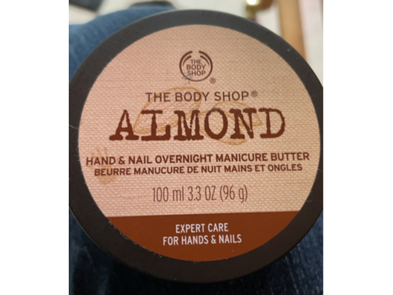 The Body Shop Hand & Nail Overnight Manicure Butter, Almond, 3.3 oz,100 mL