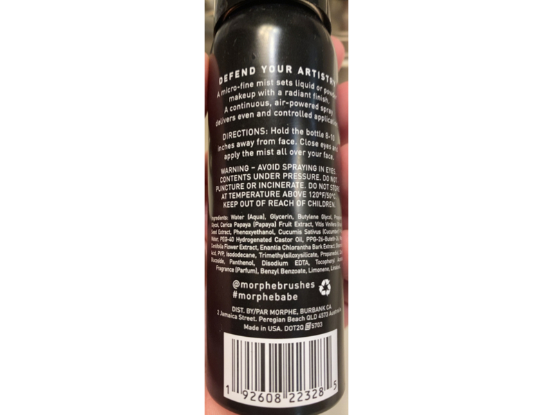 Morphe Mini Continuous Setting Spray, 1.3 oz/36.8 g