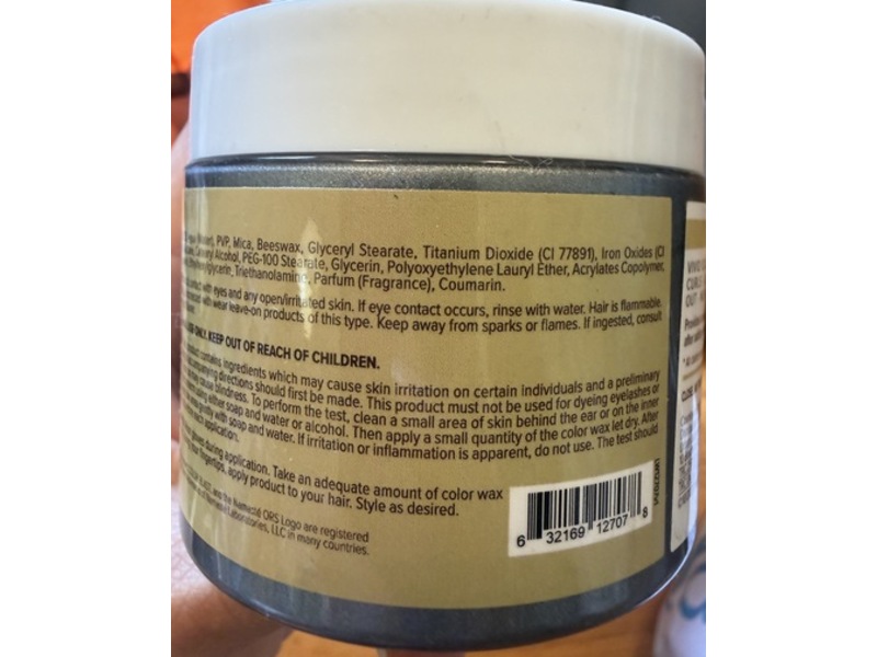 ORS Curls Unleashed Color Blast Temporary Hair Makeup Wax, Gray Galaxy, 6 oz/171 g