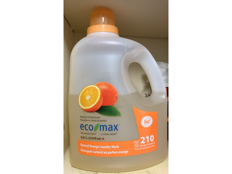 Eco Max Laundry Wash, Organe, 210 Loads, 6.21 L
