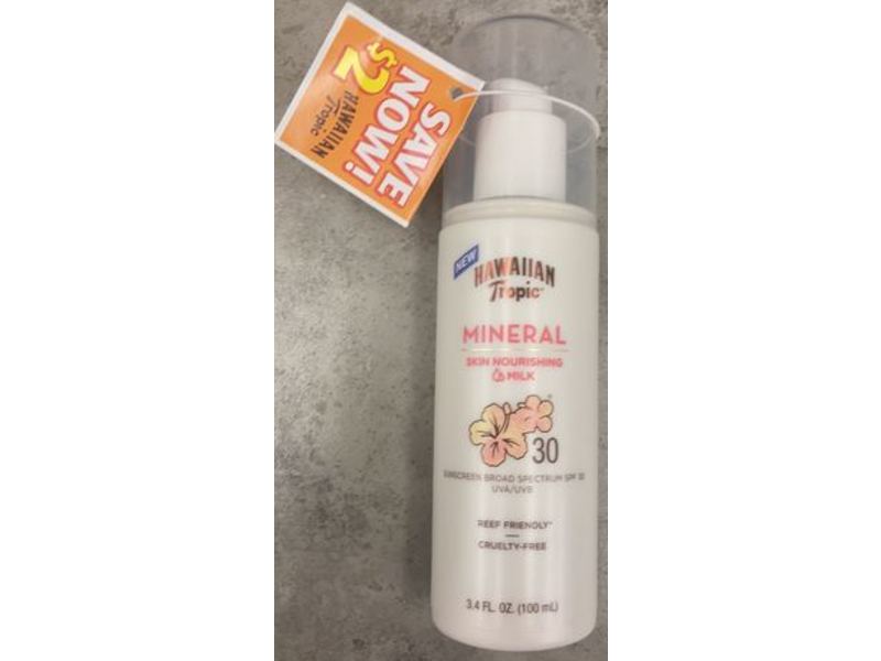 Hawaiian Tropic Mineral Skin Nourishing Milk Spf 30, 3.4 fl oz / 100 mL