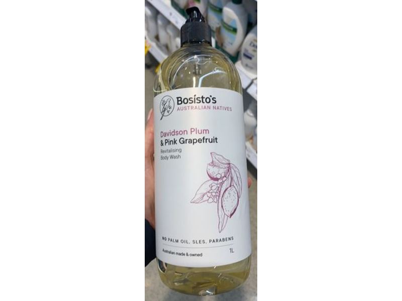 Bosisto's Revitalising Body Wash, Davidson Plum & Pink Grapefruit, 1L