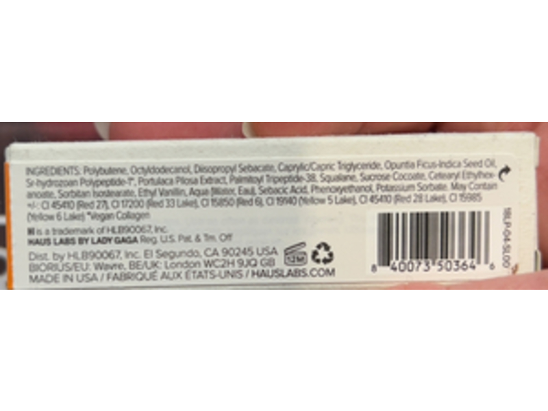 Haus Labs By Lady Gaga PhD Hybrid Lip Oil, Sheer Orange, 0.25 fl oz/7 mL