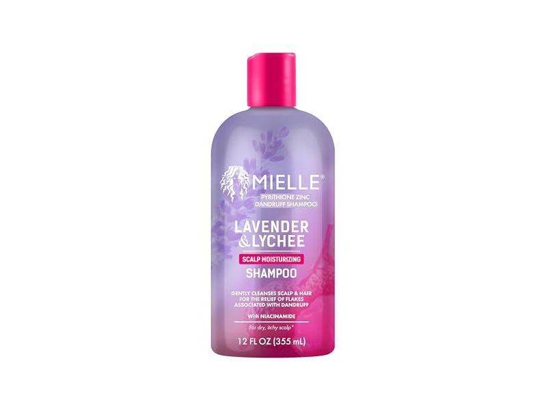 Mielle Scalp Moisturizing Dandruff Shampoo, Lavender & Lychee, 12 fl oz/355 mL