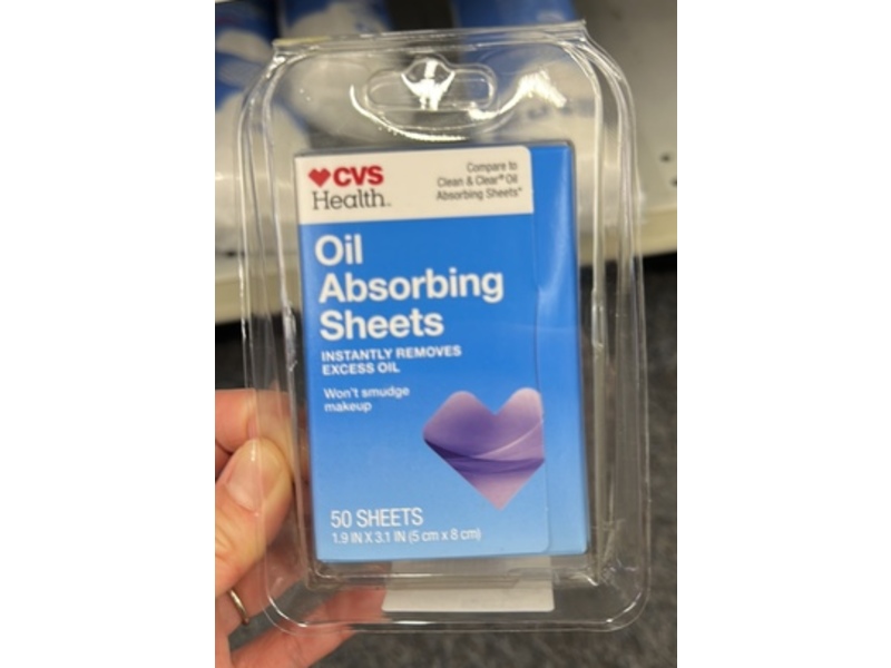 CVS Health Oil Absorbing Sheets, 50 Count