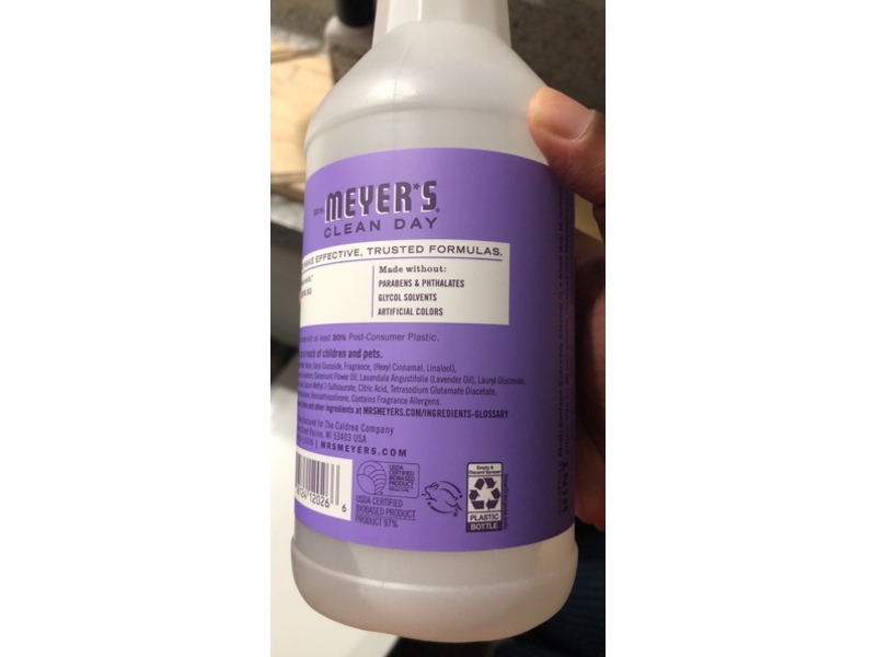 Mrs.Meyer's Clean Day Multi-Surface Everyday Cleaner, Lilac Scent, 24 fl oz/710 mL