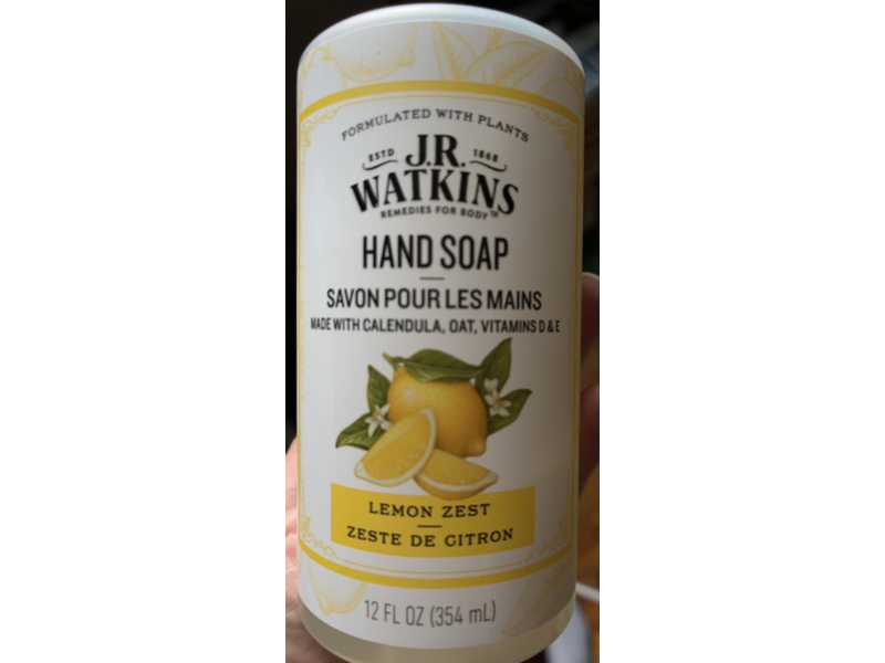 Jr Watkins Hand Soap, Lemon Zest, 12 fl oz/354 mL