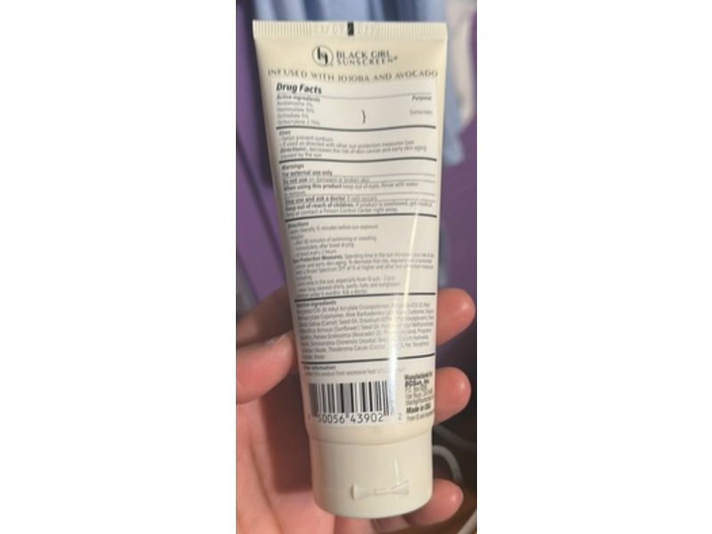 Black Girl Moisturizing Sunscreen Lotion, SPF 30, Vanilla Scent, 3 fl oz/89 mL