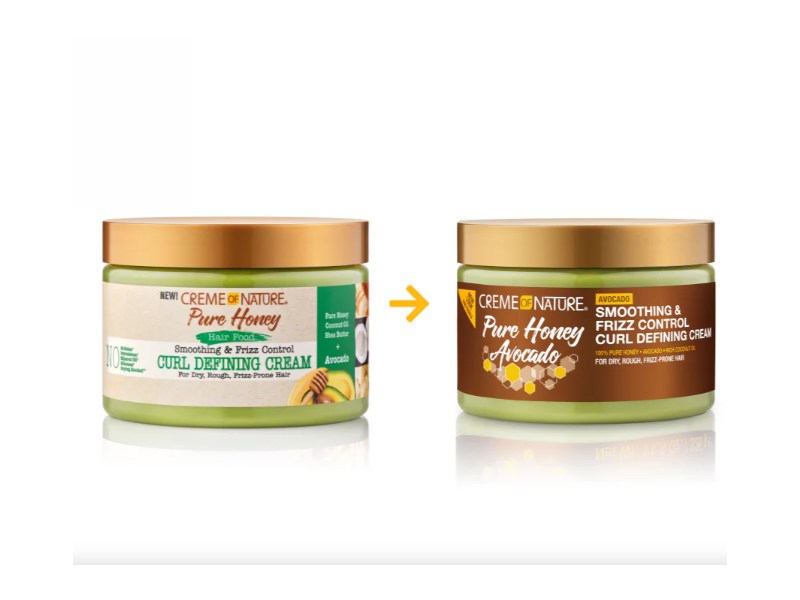 Creme of Nature Pure Honey Curl Defining Cream, Avocado, 11.5 oz/326 g