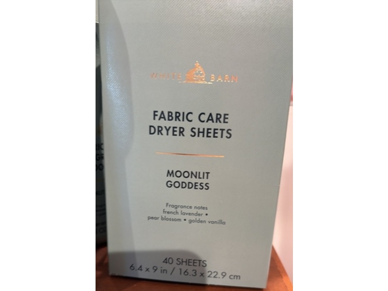 White Barn Fabric Care Dryer Sheets, Moonlit Goddess, 40 Count