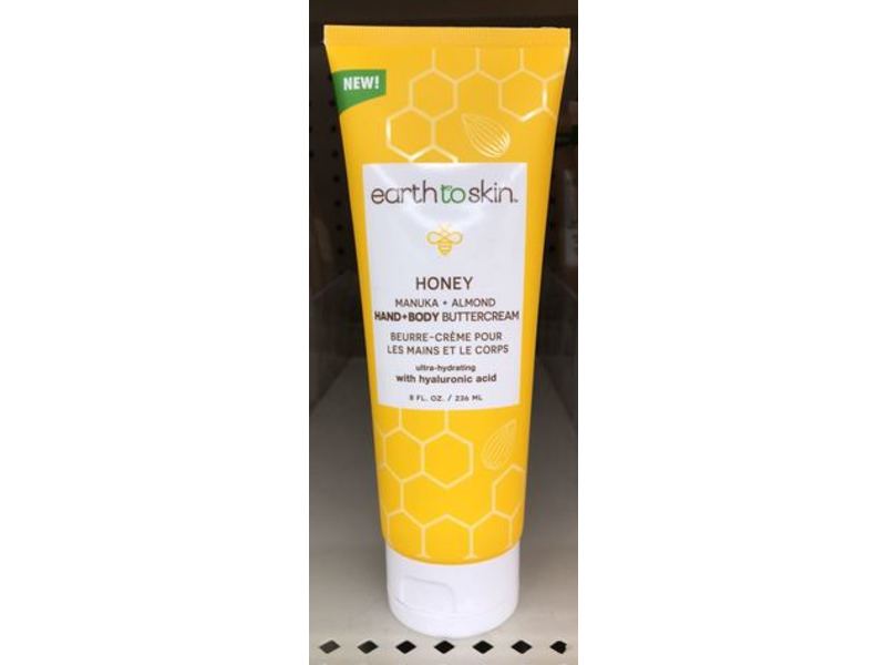 Earth To Skin Hand + Body Buttercream, Honey Manuka + Almond, 8 fl oz/236 mL