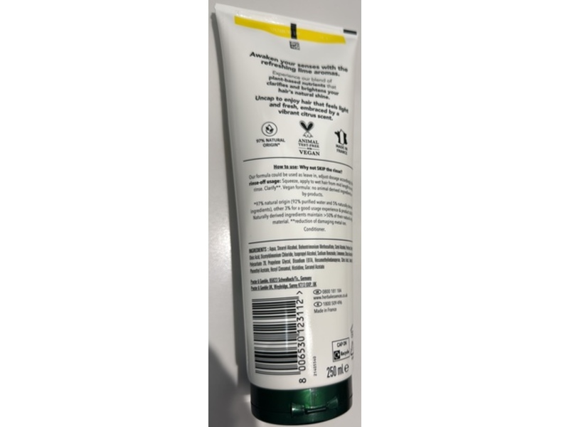 Herbal Essences Clarify & Shine Conditioner, Lime Scent, 250 mL