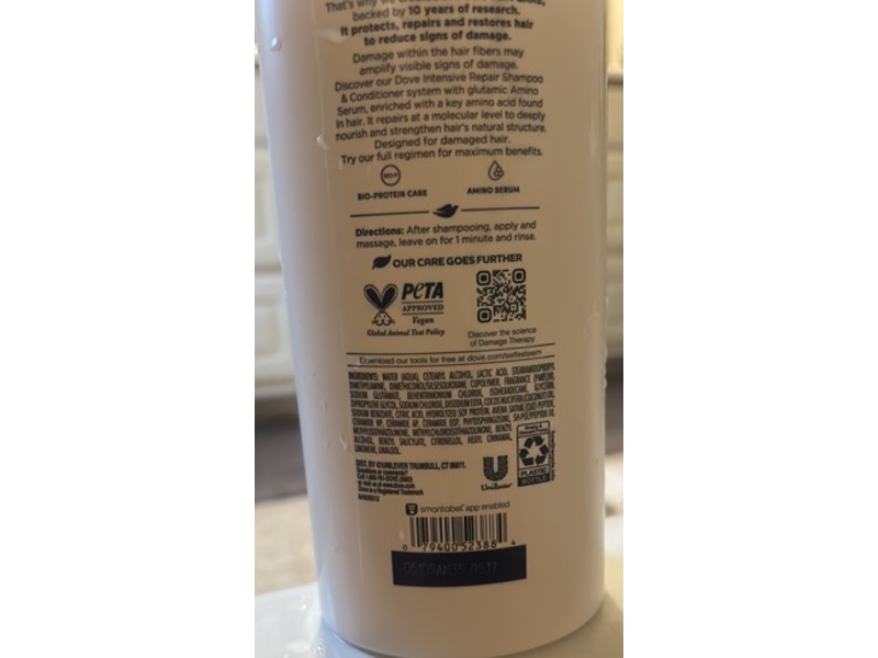 Dove Intensive Repair Damage Therapy Conditioner, 33.8 fl oz/1 L