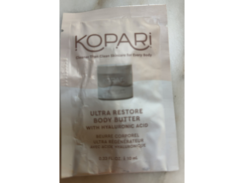 Kopari Ultra Restore Body Butter, Hyaluronic Acid, 0.33 fl oz/10 mL
