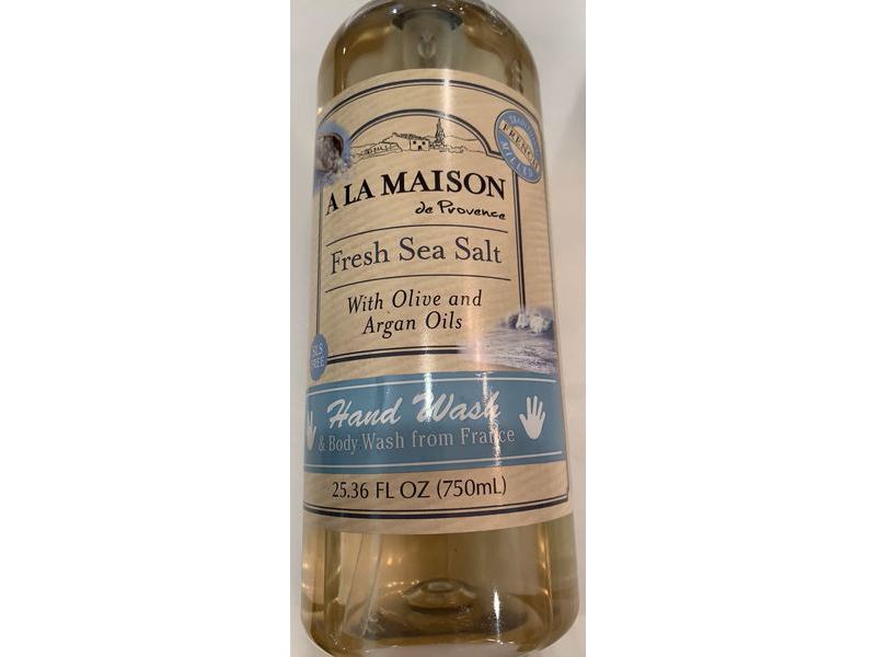 A La Maison De Provence Hand & Body Wash, Fresh Sea Salt, 25.36 fl oz/750 mL