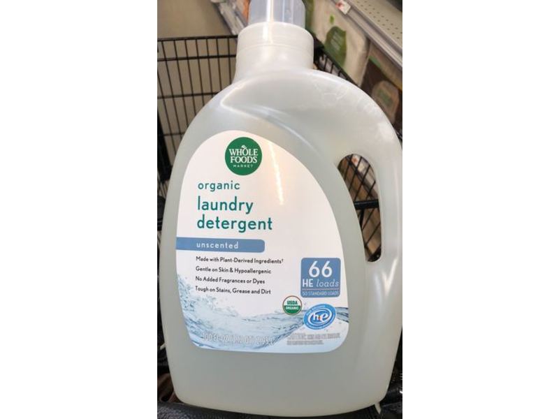 Whole Foods Market Organic Laundry Detergent, Unscented, 66 Loads, 100 fl oz/2.95 L