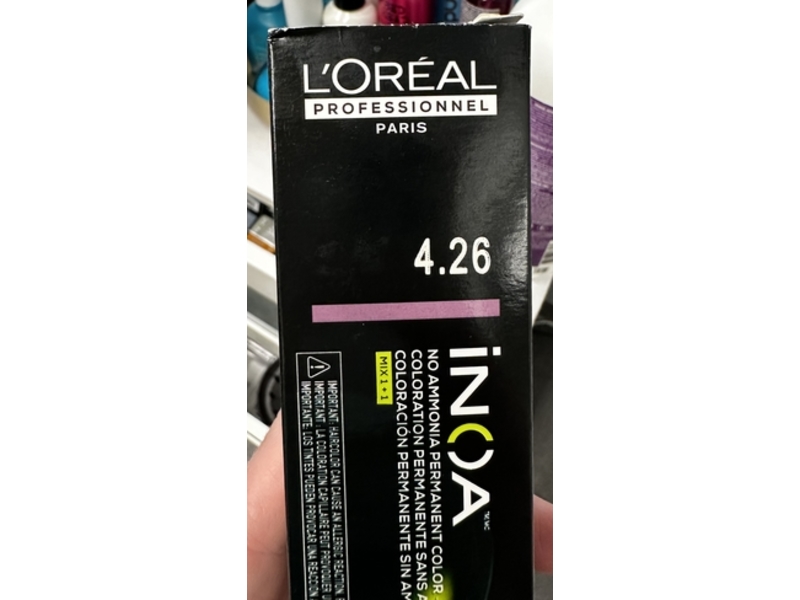 L'Oreal Professionnel Inoa Permanent Hair Color, 4.26 Iridescent Red Brown