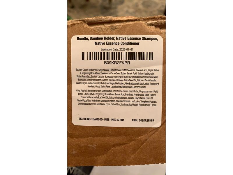 Viori Bamboo Holder, Shampoo & Conditioner Set, Native Essence