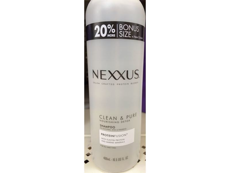 Nexxus Nourishing Detox Shampoo, Clean & Pure, 16.5 fl oz/488 mL