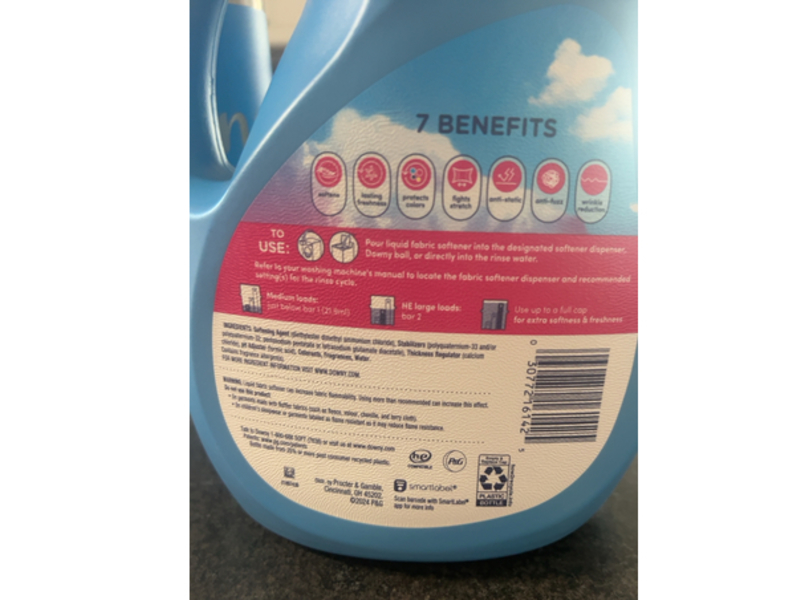 Downy 2 In 1 Soft & Fresh Fabric Softener, April Fresh, 136 Loads, 100 fl oz/2.98 L