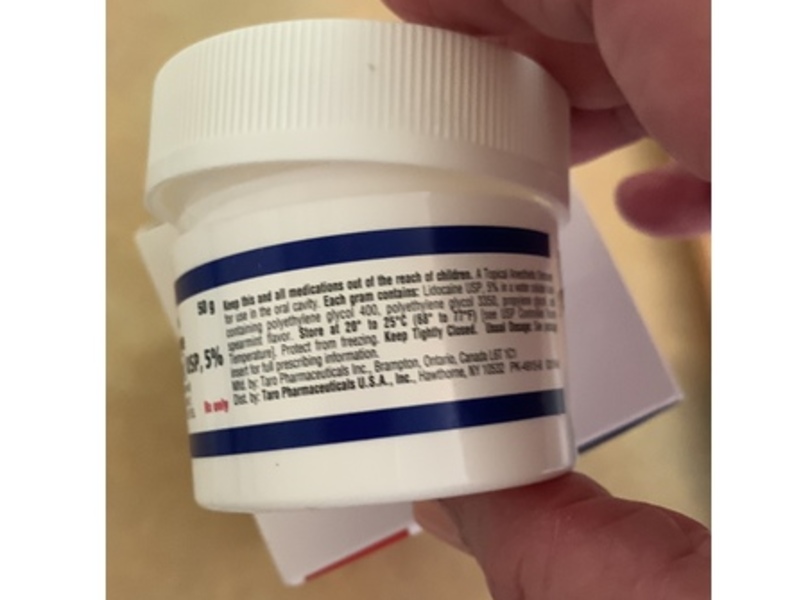 Lidocaine Ointment 5%, 50 g, Taro (Rx)
