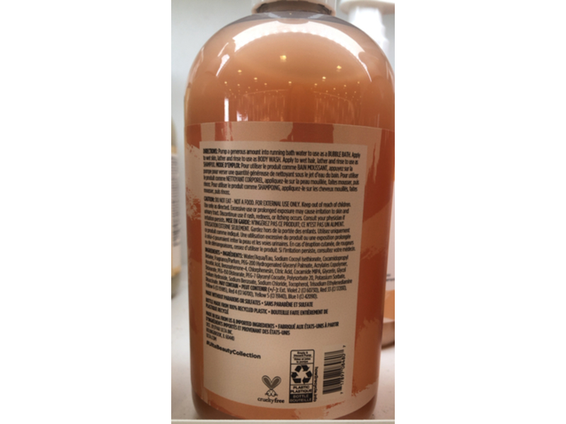 Ulta beauty Whim Peach 3 In 1 Body Wash, Bubble Bath & Shampoo, 24 fl oz/730 mL