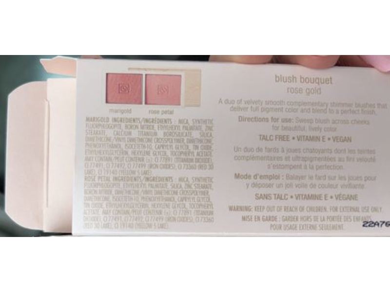 Jouer Blush Bouquet Deluxe Blush Palette, Rose Gold, 0.28 oz/8 g