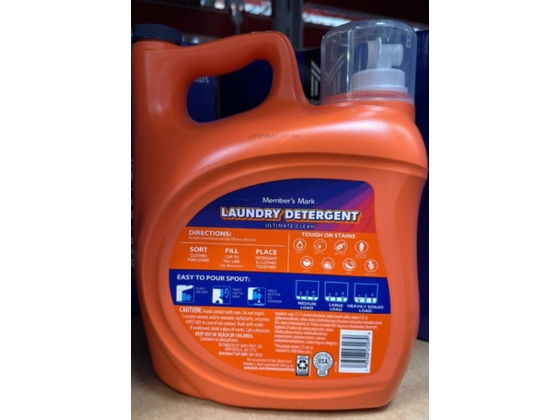 Member's Mark Laundry Detergent, Fresh Scent, 127 Loads, 196 fl oz/5.79 L