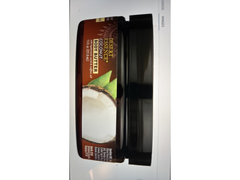 Desert Essence Body Butter, Coconut, Hyaluronic Acid & Coffee Oil, 7.5 fl oz/221.8 mL