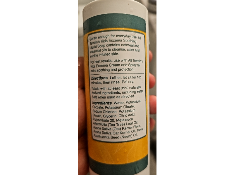 All Terrain Kids Eczema Soothing Liquid Soap, Oatmeal & Essential Oil, 8.0 fl oz/236 mL