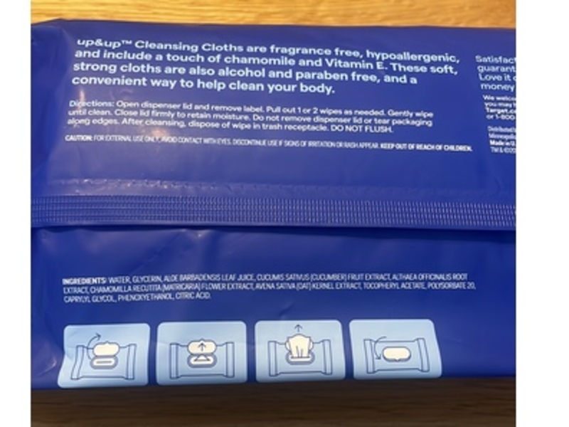 Up&Up Cleansing Cloths, Chamomile & Vitamin E, 40 Count