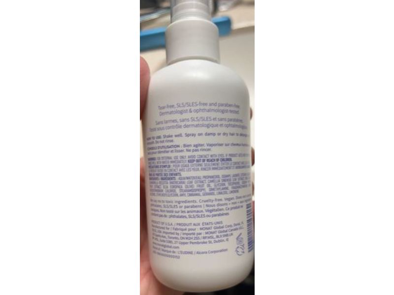 Monat Junior Gentle Detangler, Tear Free, 6 fl oz/177 mL