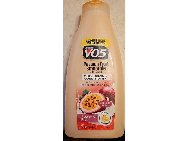 VO5 Moisturizing Conditioner, Passion Fruit Smoothie & Soy Milk, 24 fl oz/532 mL