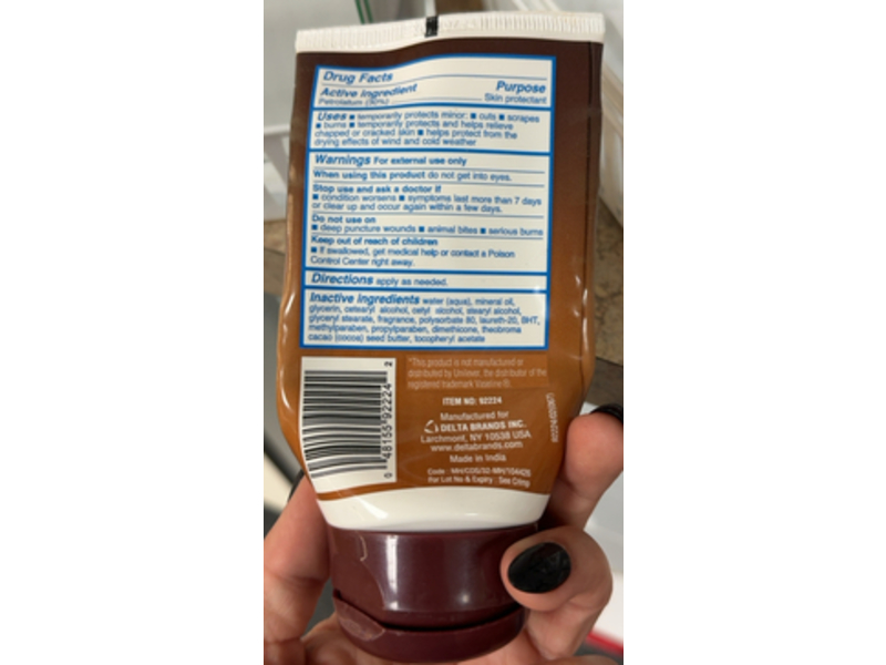 Personal Care Creamy Cocoa Butter Petroleum Jelly, Vitamin E, 4.5 oz/128 g